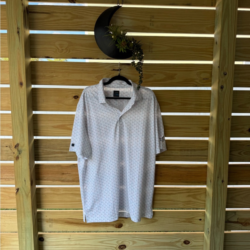 Men's Palm Tree Patterned Golf Shirt